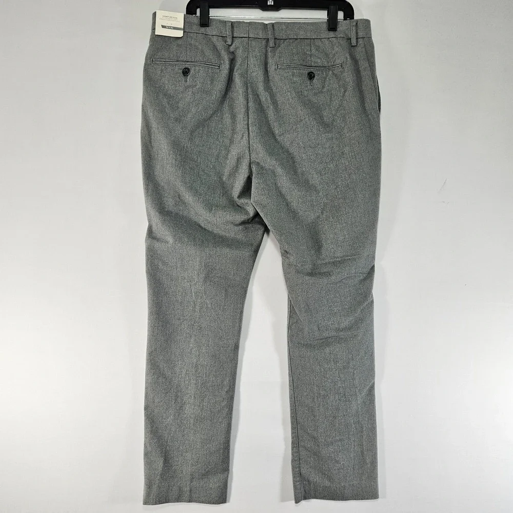 Old Navy‎ Men's Flannel Pants Trousers Gray Signature Slim Size 36x30 NEW